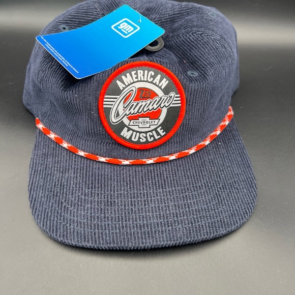 Chevrolet Camaro Z28 Hat American Muscle Circle Patch Navy Rope Corduroy Cap NWT - Picture 8 of 8